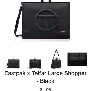Brand new large telfar backpack/weekend bag or carry on with zip black nwt